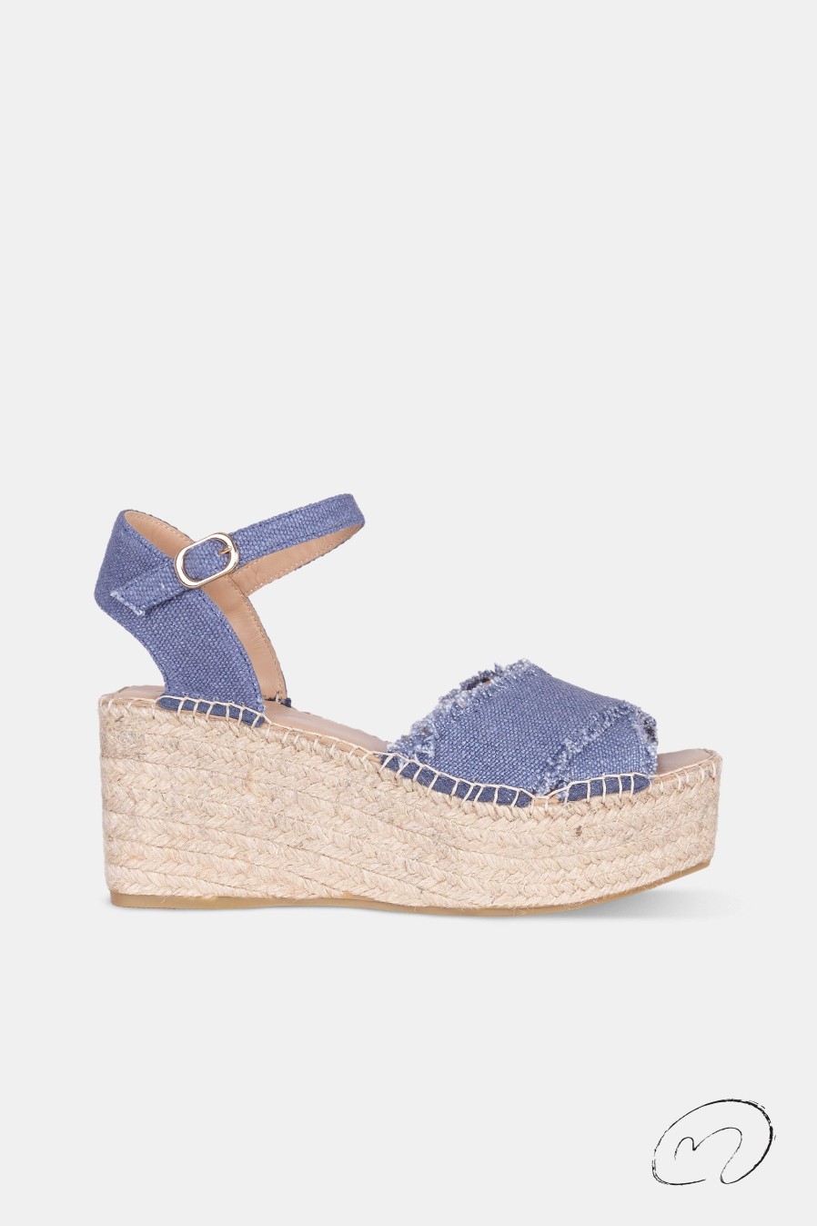 Micuir Sandalias Plataforma | Tati Lino Azul 8Cm