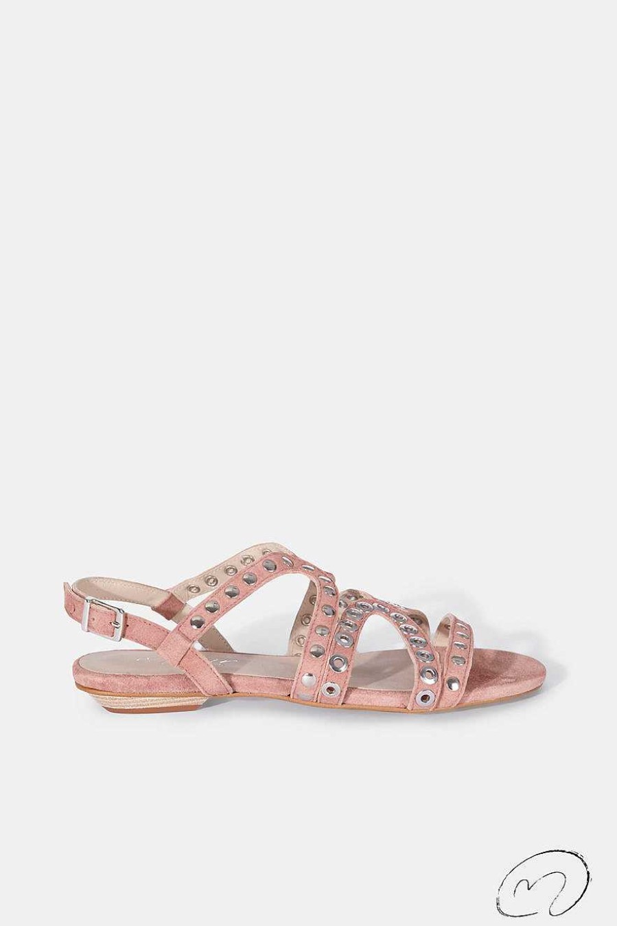 Micuir Sandalias Planas | Punky Sandals Rosa Maquillaje 1Cm