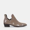 Cuadrado Star Boots | Star Boots Beige Y Oro Platino 4Cm