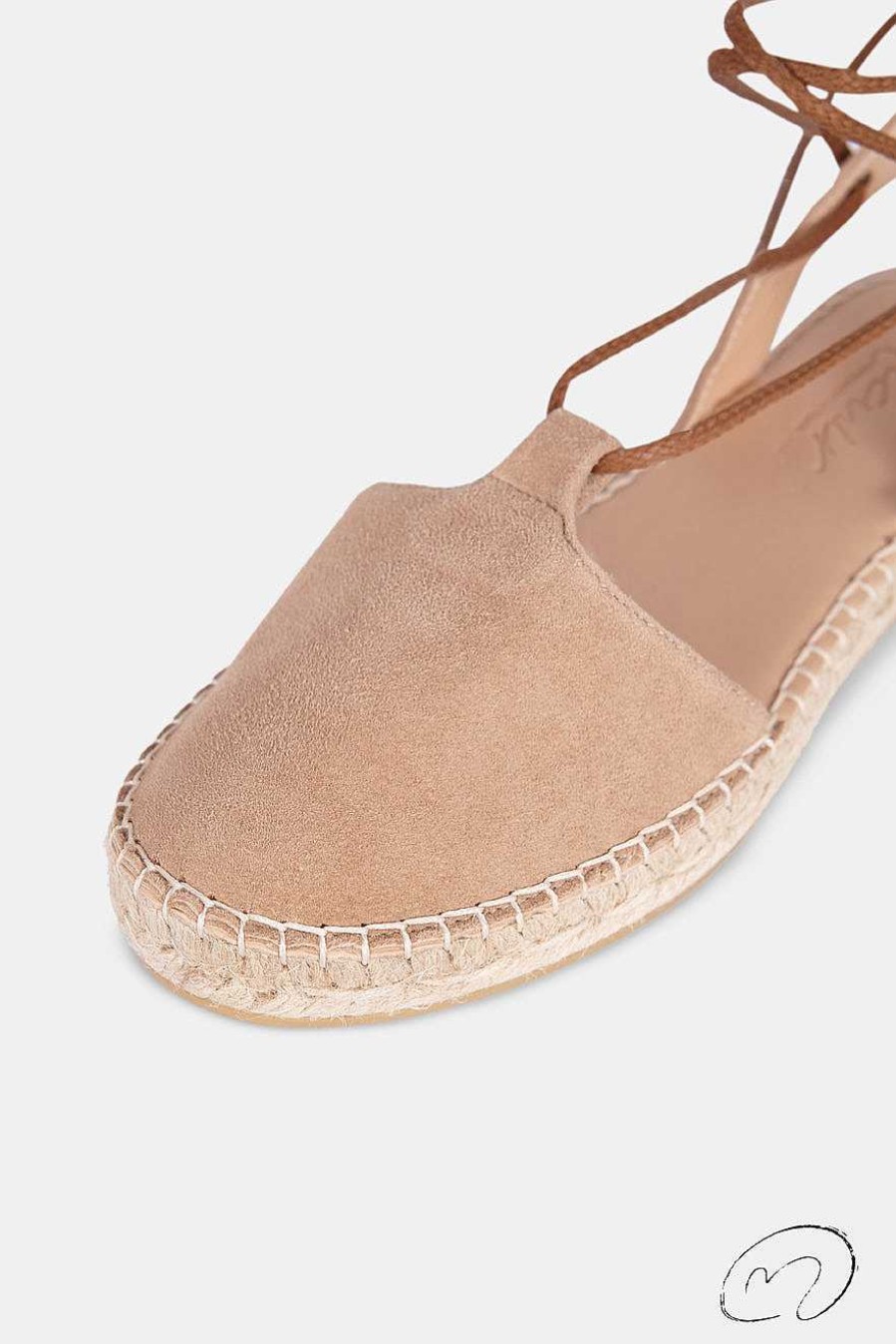 Laro Sandalias Esparto | Meilan Ante Beige 2Cm