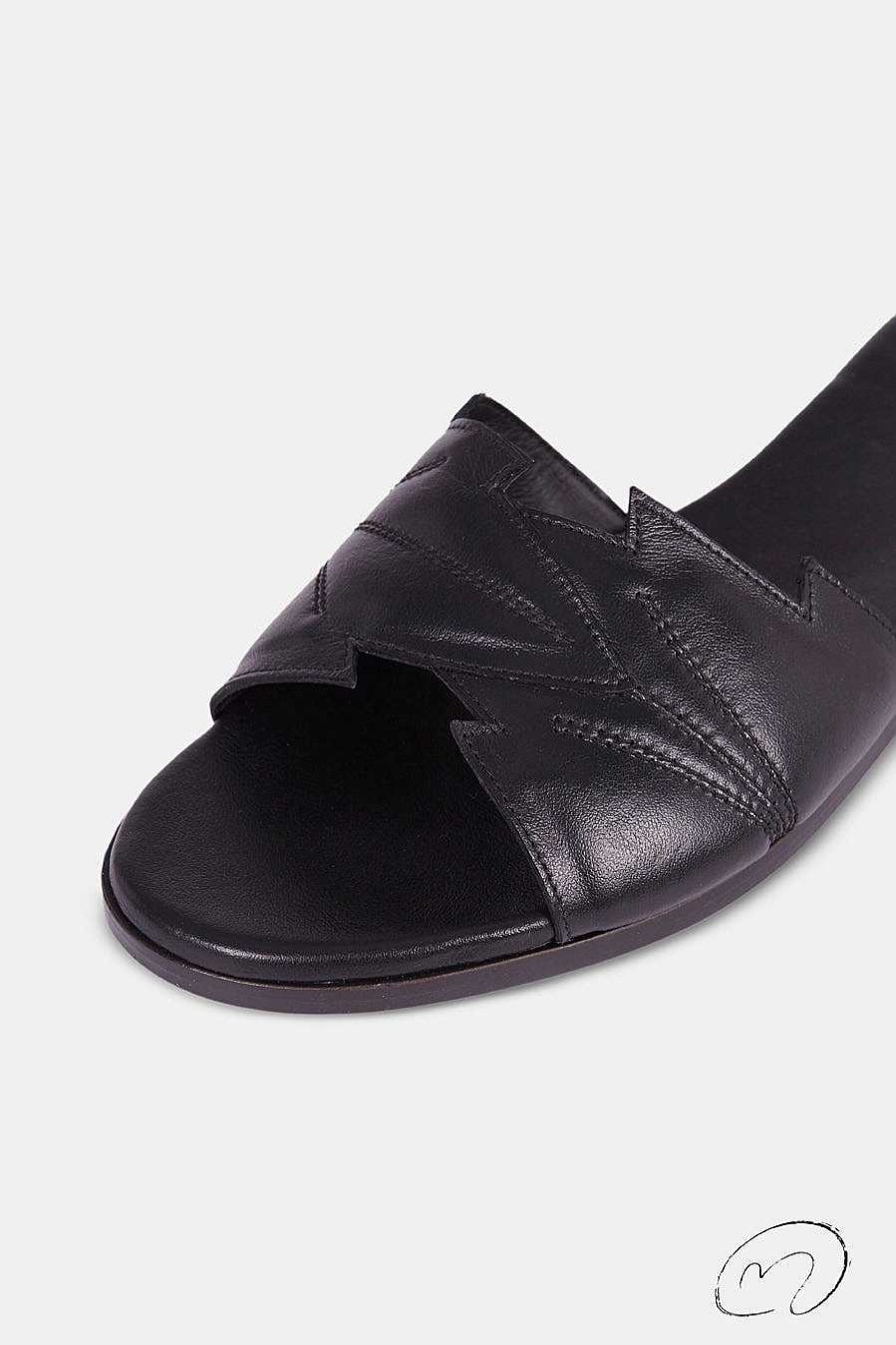 Micuir Sandalias Planas | Cleo Negro 2Cm