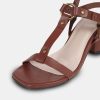 Micuir Sandalias Tacon Midi | Niza Cuero 6 Cm