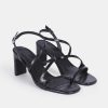 Micuir Sandalias Tacon | Genara Coco Negro 7Cm