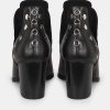 Cuadrado Punky Boots | Punky Boots Negras Con Tacon 7Cm