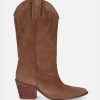 Cuadrado Mestizo Boots | Mestizo Boots Tacon Ante Taupe 7Cm