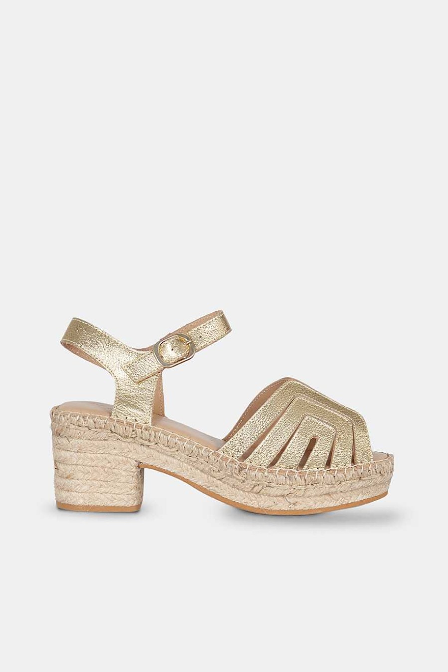 Micuir Sandalias Plataforma | Noa Oro 7Cm