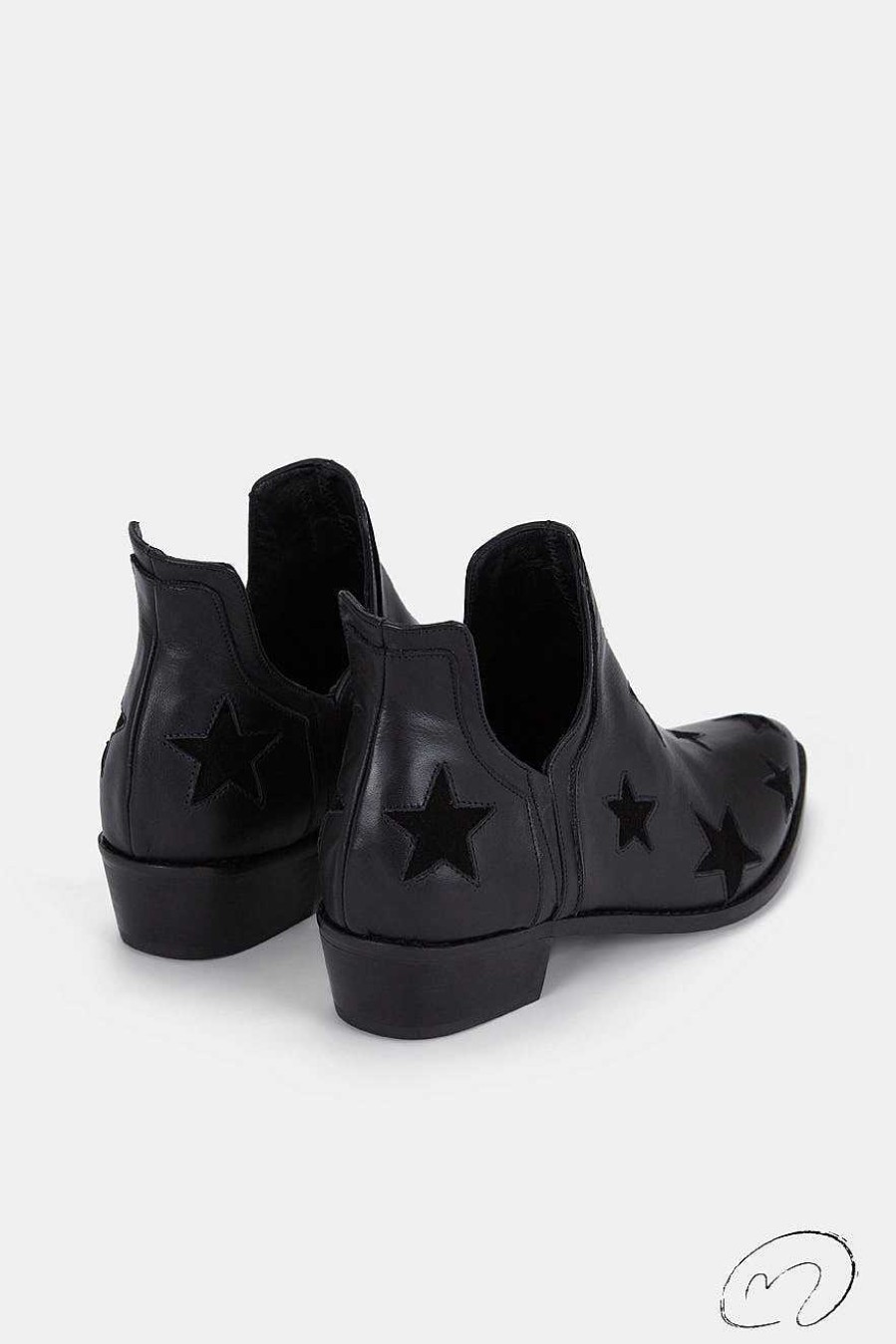 Cuadrado Star Boots | Star Boots Negras 4Cm Pm